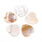 Freshwater Shell Pendants, Heart, Seashell Color, 30.5x32x1~2mm, Hole: 1mm