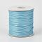 Eco-Friendly Korean Waxed Polyester Cord, Light Sky Blue, 3mm, about 41.01~41.56 Yards(37.5~38m)/Roll