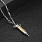 Stylish Stainless Steel Syringe Shaped Pendant Necklaces for Women's Daily Wear, Stainless Steel Color