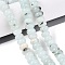 Natural White Jade Beads Strands, Smooth Rondelle, Dyed, Light Cyan, 10~10.5x5.5~6mm, Hole: 0.7~1.2mm, about 61~69pcs/strand, 14.37~15.55 inch(36.5~39.5cm)