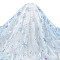 Snowflake Pattern Polyester Lace Fabic, for Clothing Accessories, Light Blue, 1500mm