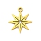 Christmas 201 Stainless Steel Pendants, Laser Cut, Snowflake Charm, Golden, 16x13.5x1mm, Hole: 1.5mm