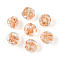Handmade Foil Lampwork Beads, Nuggets, Sandy Brown, 9~10.5x10~11.5x10~11.5mm, Hole: 1.2~1.8mm, about 50pcs/strand, 19.29~20.47''(49~52cm)