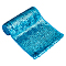 Polyester & PET Reversible Sequin Fabric, for Dress Performance Stage, Deep Sky Blue, 21x0.35cm, 1m/pc