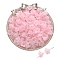 100Pcs Acrylic Bead Caps, Flower, Pink, 12x7mm, Hole: 1.5mm