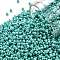 TOHO Round Seed Beads, Japanese Seed Beads, (413) Opaque AB Turquoise, 11/0, 2.2mm, Hole: 0.8mm, about 5555pcs/50g