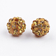 Perles de boule pavé disco  RB-X0013-01-2