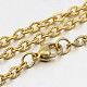 304 Stainless Steel Cable Chain Necklaces STAS-O053-33G-1