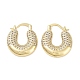 Массивные серьги-кольца из латуни с микропаве из циркония для женщин EJEW-E310-19G-1