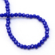Chapelets de perles en verre opaques solides X-GLAA-R166-4mm-02L-3
