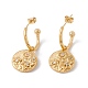 Boucles d'oreilles pendantes et collier pendentif fleur strass coloré SJEW-E043-01-7