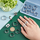 Dicosmetic 18pcs 9 tamaño 201 anillo de banda simple de acero inoxidable para hombres y mujeres RJEW-DC0001-07B-3
