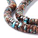 Assembled Synthetic Bronzite and Imperial Jasper Beads Strands G-I318-08-3