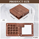 木製水彩絵の具パレットボックス  15グリッド  塗装収納ボックス  アートペイント塗料貯蔵容器  磁気クラスプ付  ココナッツブラウン  7.5x7.6x1.8cm AJEW-WH0020-57A-2