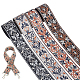 Wadorn 8 yards 4 styles style ethnique ruban en polyester à fleurs double face DIY-WR0003-58-1