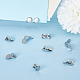 SUPERFINDINGS 36Pcs Clip-on Earring Findings Stainless Steel Earring Clips with Round Flat Pad Tray Non-Pierced Ear Hoops Blank Earring Bezel Components Findings for Jewelry Making KK-FH0006-69-4