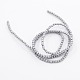 Frosted Electroplate Non-magnetic Synthetic Hematite Round Beads Strands G-N0014-2mm-20B-2