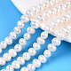 Fili di perle di perle d'acqua dolce coltivate naturali PEAR-N013-06V-1