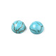 Craft Findings Dyed Synthetic Turquoise Gemstone Flat Back Dome Cabochons TURQ-S266-4mm-01-2