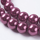 Eco-Friendly Dyed Glass Pearl Round Beads Strands HY-A002-6mm-RB027-3