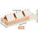 BENECREAT 6.2x15x3.8cm Wood Earring Display Cards with 3 Earring Cards EDIS-WH0021-01B-2