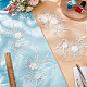 BENECREAT 10pcs Flower Sequence Lace Applique White 3D Applique sew on Patches Embroidery Trim for Bridal Veil Headwear DIY-BC0009-35-5