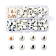 80pcs 8 couleurs de perles de verre opaques de Noël EGLA-YW0001-07-1