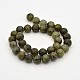 Chapelets de perles rondes en labradorite naturelle G-J276-11-12mm-2