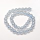 Hebras de perlas de cuarzo sintético galvanizado EGLA-J061-8mm-AB02-2