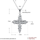 925 Sterling Silver Cubic Zirconia Pendant Necklaces NJEW-BB18856-3