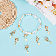 Beebeecraft 1 Box 10Pcs Crystal Cat Charms 18K Gold Plated Cute Kitten with Star Pendant Charms with Jump Ring for Earring Necklace Bracelet KK-BBC0005-17-4