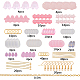 Kits de fabricación de aretes estilo rosa diy sunnyclue DIY-SC0001-32-2