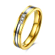 Regali di san valentino anelli per coppia in acciaio al titanio con zirconi cubici per donna RJEW-BB16382-6G-1