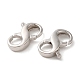 Rhodium Plated 925 Sterling Silver Double Opening Lobster Claw Clasps STER-Q187-01B-P-2
