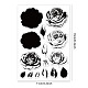 GLOBLELAND Layered Roses Clear Stamps Flowers Silicone Stamps Lovely Valentine's Day Flower Rubber Transparent Rubber Seal Stamps for Card Making DIY Scrapbooking Photo Album Decoration DIY-WH0167-57-0075-6