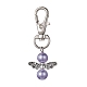 Décorations de pendentifs en alliage d'ange et perles de verre HJEW-JM01293-2