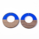 Pendentifs en bois de résine et de noyer RESI-S358-29B-06-1