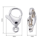 304 Stainless Steel Lobster Claw Clasps STAS-E464-21A-S-3