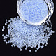 ガラスシリンダービーズ  シードビーズ  透明色  丸い穴  コーンフラワーブルー  1.5~2x1~2mm  穴：0.8mm  約8000個/袋  約85~95 G /袋 SEED-Q036-01A-H04-1