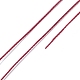 ラウンドワックスポリエステル糸ストリング  マイクロマクラメコード  ツイストコード  革縫い用  ファイヤーブリック  0.55mm  約131.23ヤード（120m）/ロール YC-D004-02C-050-3