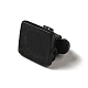 不透明樹脂ペンダント  プラチナトーンの鉄ループ付き  電化製品チャーム  ブラック  電話模様  18.5x24.5x16.5mm  穴：2mm RESI-A019-02D-4
