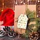 クリスマスのテーマの紙テープ  麻縄で  クリスマスツリーの装飾用  六角  クリスマステーマの模様  模様付き六角形：68x45x0.4mm  6pcs /シート DIY-I069-03E-4