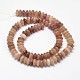 Rondelle Natural Red Star Stone Beads Strands G-P109-06-4