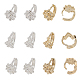 CHGCRAFT 12Pcs 6 Style Brass Hoop Earring Findings KK-CA0002-45-1