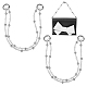 Poignées de sac en chaîne de perles acryliques à 2 brin FIND-WH0128-78-1