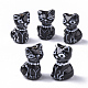 手作りの陶器ビーズ  ファミーユスタイルバラ  猫の形  ブラック  27~28x19x16~17mm  穴：1.6~2.5mm X-PORC-N004-87-1