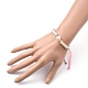 Verstellbare Nylonschnur geflochtenen Perlen Armbänder BJEW-JB05490-03-5