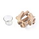 Natural Wooden Candle Holders AJEW-WH0021-94-2