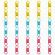Gomakerer 30 Stück 3 Farben sprühlackierte Kohlenstoffstahl-Feder-Doppelloch-Verbindungsanhänger FIND-GO0001-34-1