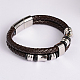 Braided Leather Cord Bracelets BJEW-L497-21A-2